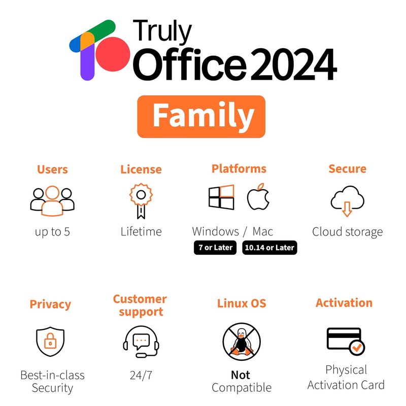 TrulyOffice 2024 Family License for Mac | 4 in 1 All Access TrulyOffice Suite... gallery