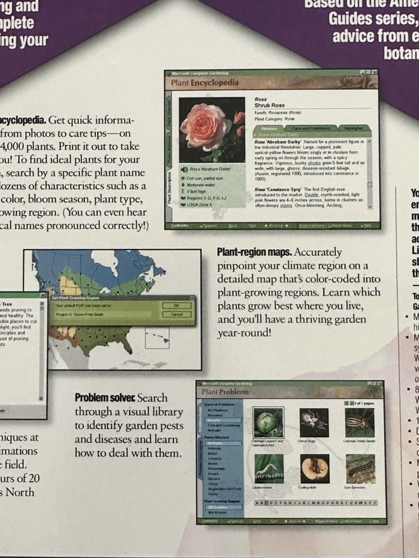 Microsoft Complete Gardening Windows 95 CD-ROM 1996 Vintage PC Software gallery