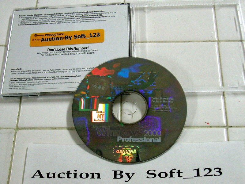 MICROSOFT WINDOWS 2000 PROFESSIONAL FULL OPERATING SYSTEM MS WIN PRO=NEW RETAIL=