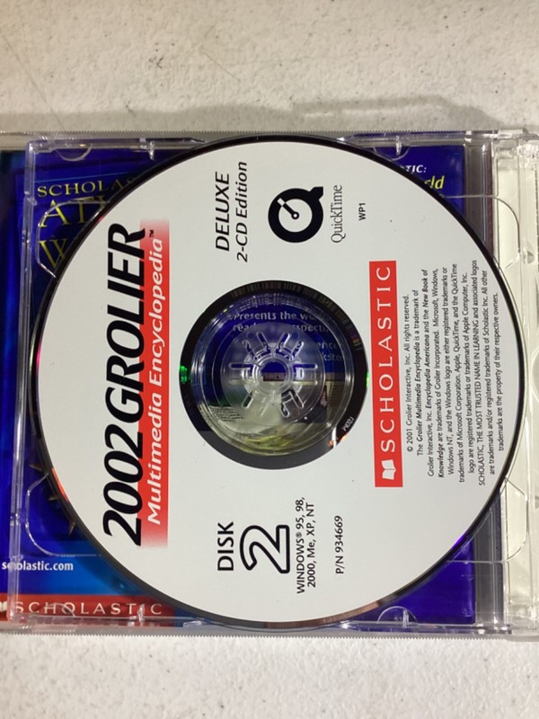 The 2002 Grolier Multimedia Encyclopedia User's Guide Scholastic Very Good gallery
