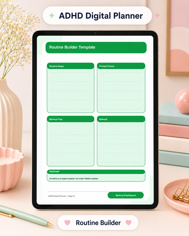ADHD Digital Planner PDF GoodNotes iPad Planner Brain Dump Focus Habit Tracker gallery