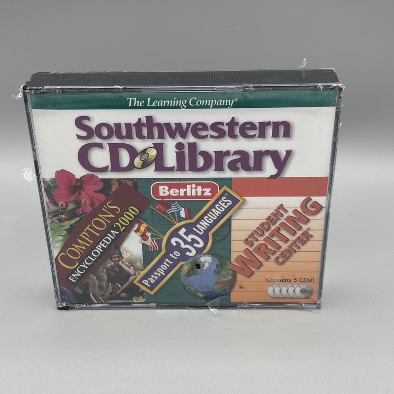Berlitz – Southwestern CD Library / The Learning Company (5 PC CD-ROM, 1999) NEW