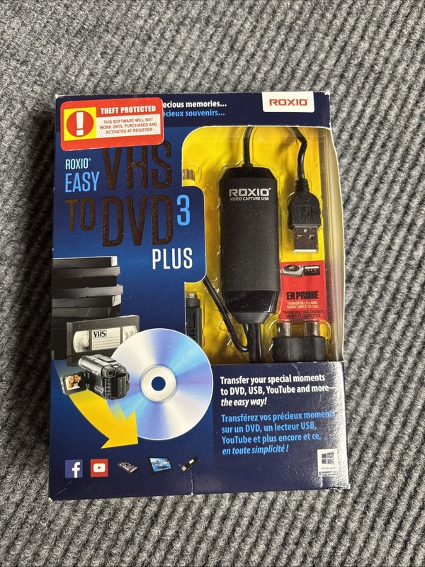 Roxio Easy VHS to DVD 3 Plus – VHS to DVD Converter Open Box