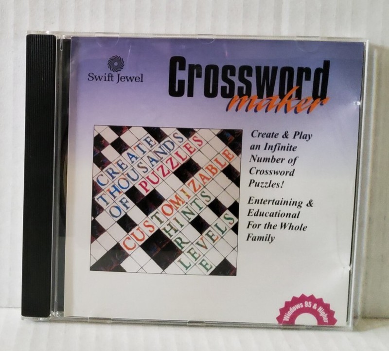 Swift Jewel – Crossword Maker, Pre-owned, Very Good condition, Windows CD-ROM
