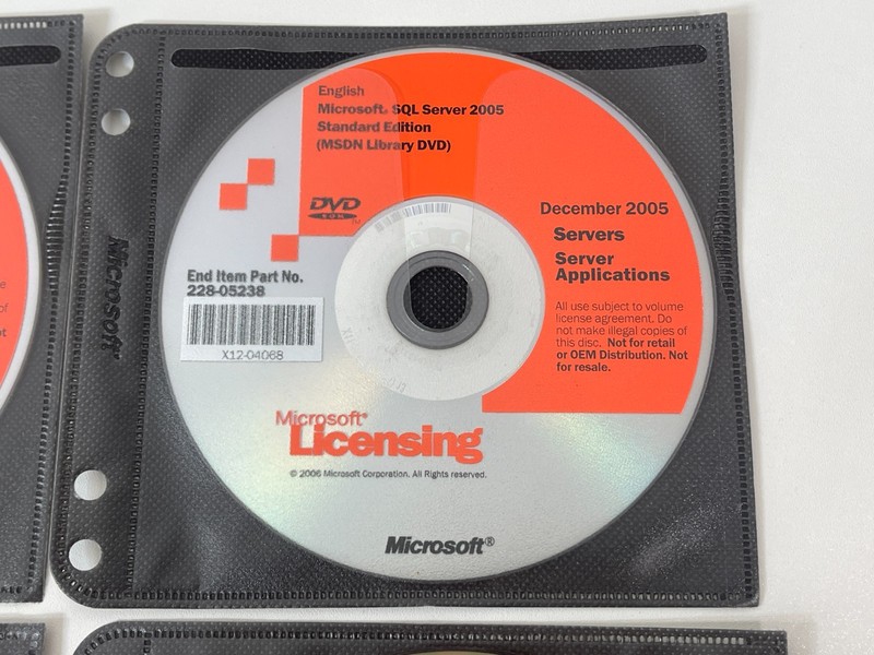 Microsoft SQL Server 2005 Standard & Enterprise MSDN Library DVD Set Windows gallery