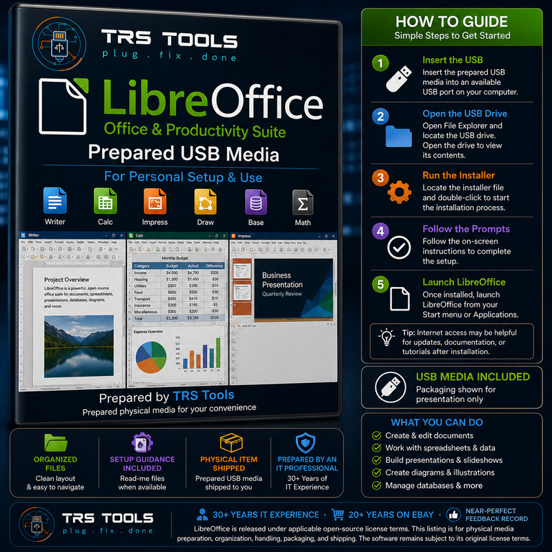 LibreOffice USB Prepared Physical Media Office Suite gallery