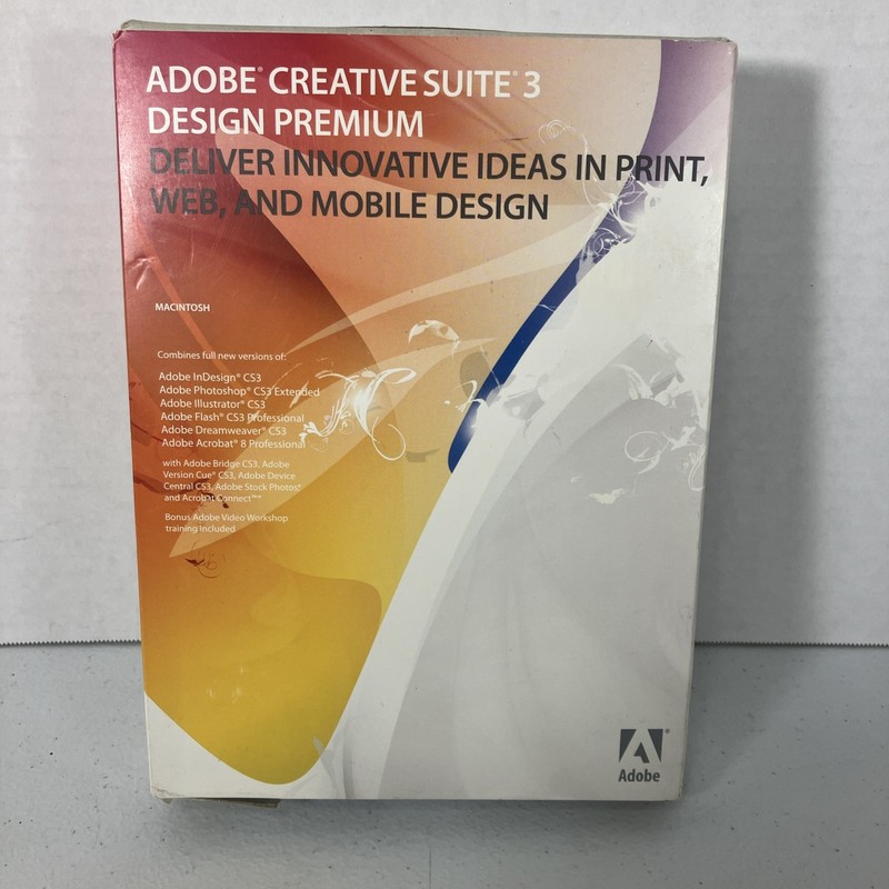 Adobe Creative Suite 3 Design Premium for Mac w/ Serial Number