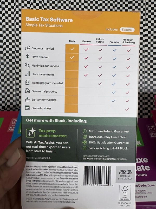 H&R Block Tax Software Basic 2025 PC/Mac [Key Card] NEW gallery