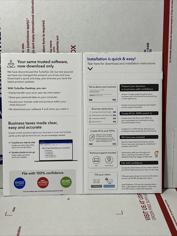 2024 Intuit Turbotax Business Partnerships Corporations Federal Windows USA gallery