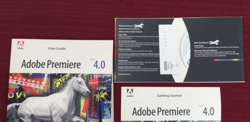 VTG 1994 Adobe Premiere 4.0 for MAC • CD-ROM, User Guide, Getting Started Guide gallery