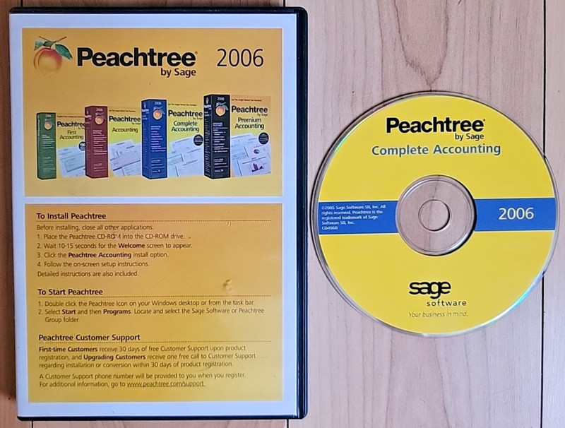 Peachtree by Sage Accounting 2006 - CD Software With S/N - READ