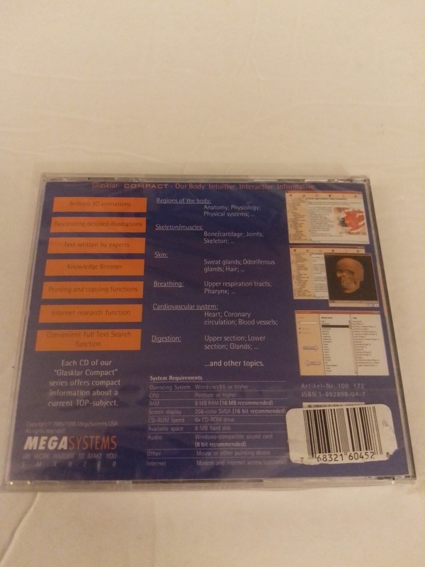 Glasklar Compact Our Body Intuitive Interactive Informative CD-ROM For WIndows gallery
