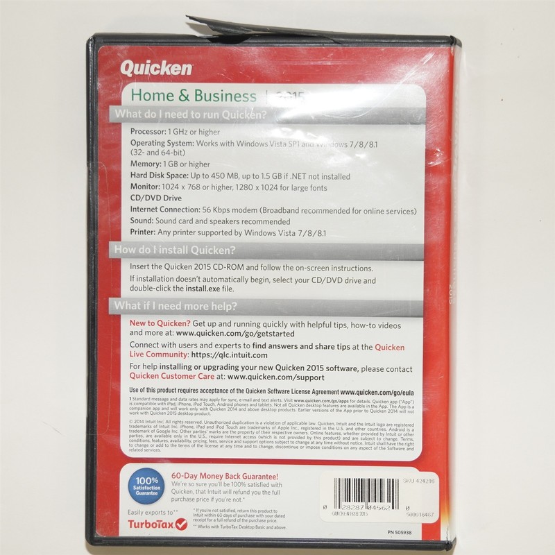 Quicken 2015 Home & Business Finance Software Window Vista SP1, 7, 8, 8.1 gallery