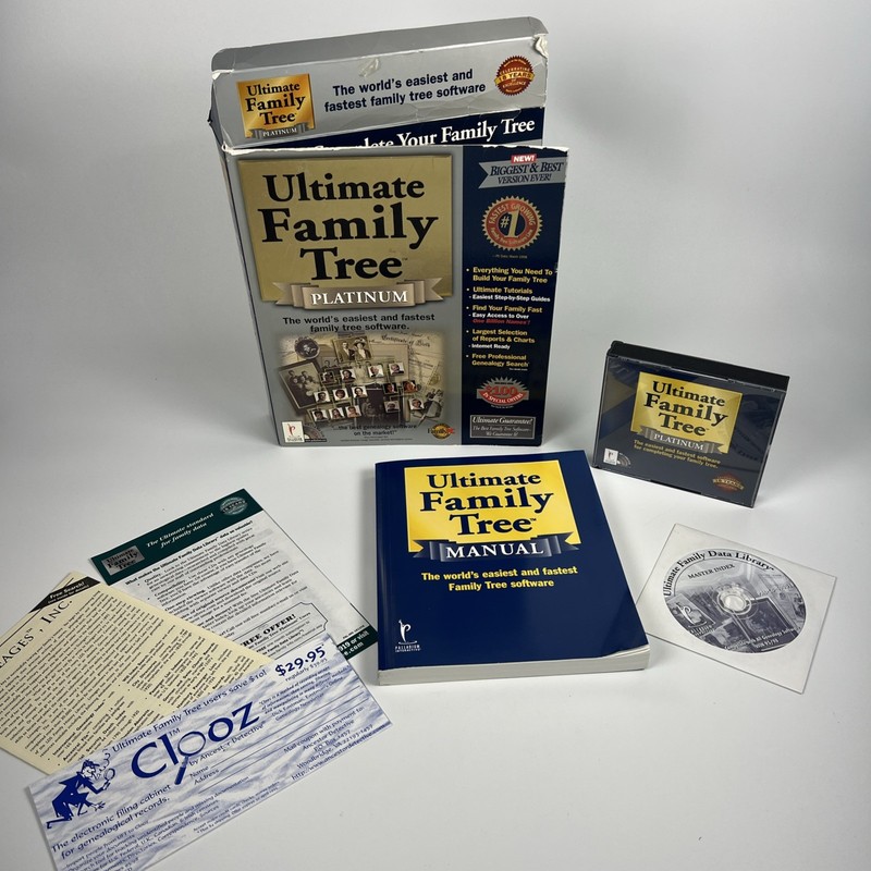 Ultimate Family Tree Software PC CD ROM 1998 Ancestry Genealogy