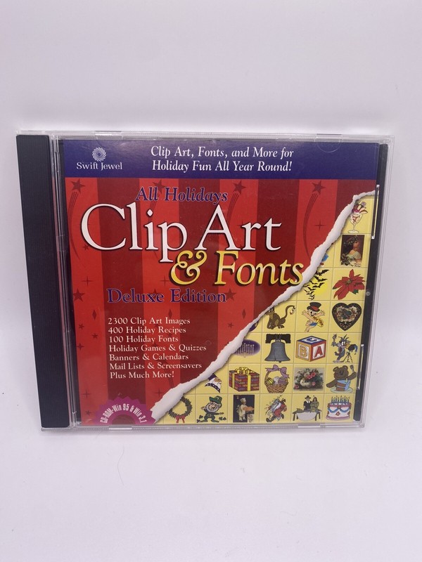 Swift Jewel Clip Art & Fonts Deluxe Edition Cosmi Photo Clip Art CD