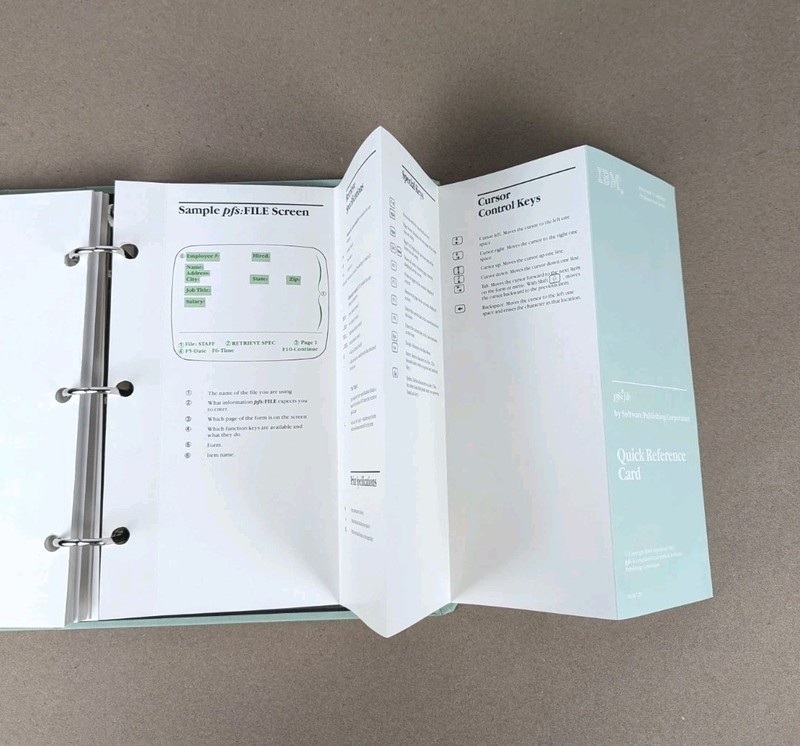 Vintage PFS: File IBM Software Publishing Co 1982 Binder Book in Box gallery