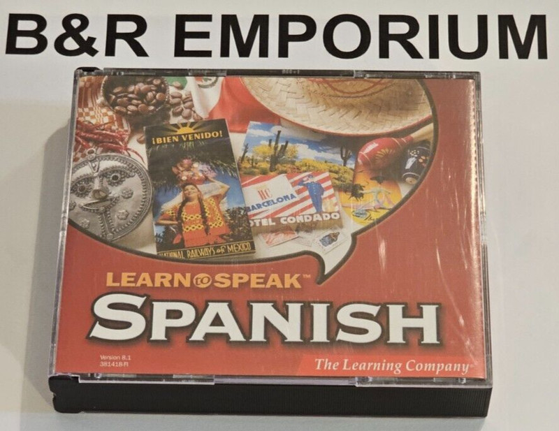 Learn To Speak Spanish Ver. 8.1 – (2002 The Learning Company) – Used 4-CD-ROM