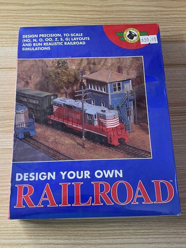 Design Your Own Railroad Vintage PC Game Abracadata Sealed New