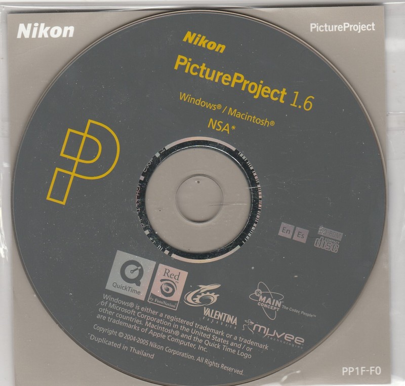 Nikon Picture Project 1.6 for Win / Mac NAS CD-Rom by Nikon 2005