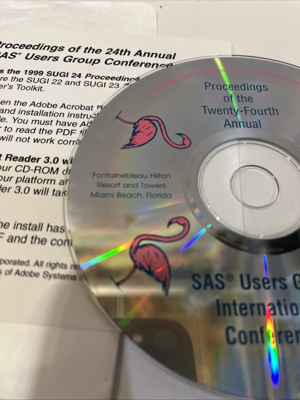 SAS Users Group International Conference 1999 24th Annual Proceedings CD Miami gallery