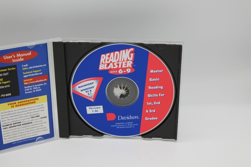 Vintage Reading Blaster Ages 6-9 for Windows 95 PC CD-ROM Davidson Used ALL lear gallery