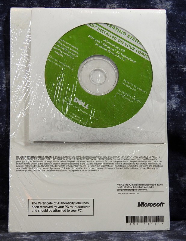 Microsoft Windows XP Professional SP2 Dell Reinstall CD 2004 0G7624 gallery