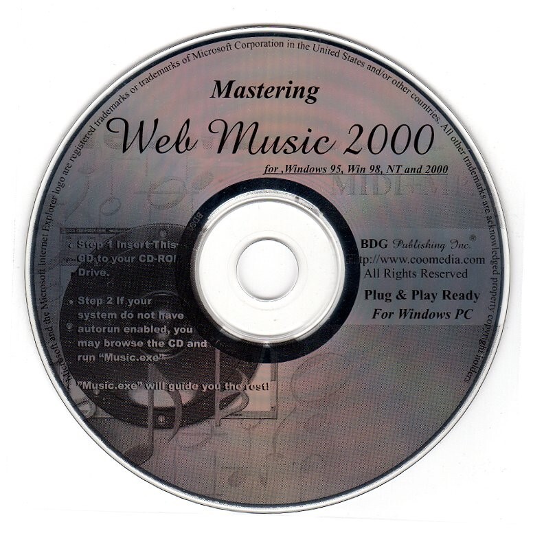 Mastering Web Music 2000 (PC-CD-ROM, 1999) for Windows – NEW CD in SLEEVE