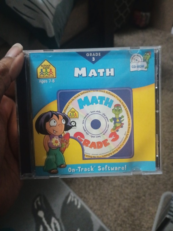School Zone Math Grade 3 Ages 6 to 7 On-Track Software CD