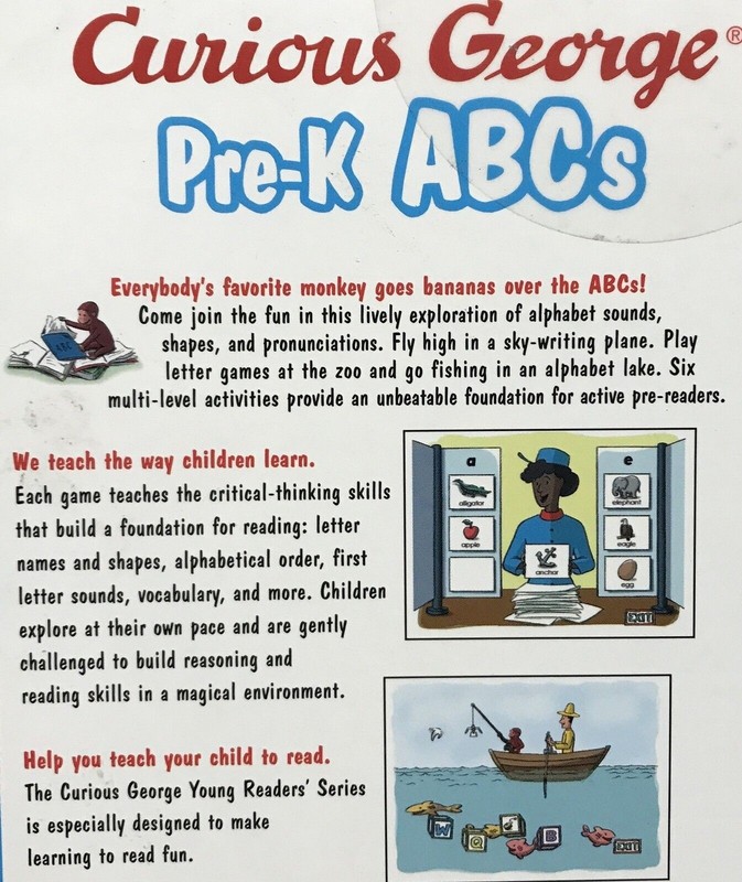 Curious George Pre-K ABCs [076714503823] Young Reader's Series Win/Mac CD gallery