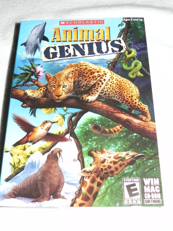 Scholastic Animal Genius Game – PC, Mac Factory Sealed Rated E -Fun, Educational