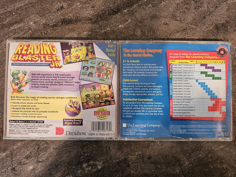Davidson Reading Blaster JR and The Learning Company Super Solvers Spellbound CD gallery