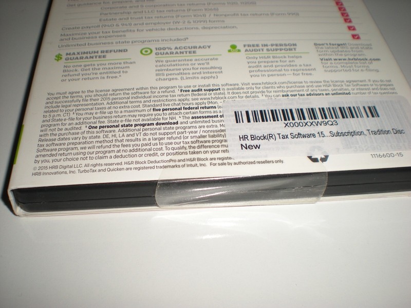 H&R Block 2015 Premium & Business. Compare to Turbotax 2015 Business. Sealed CD gallery