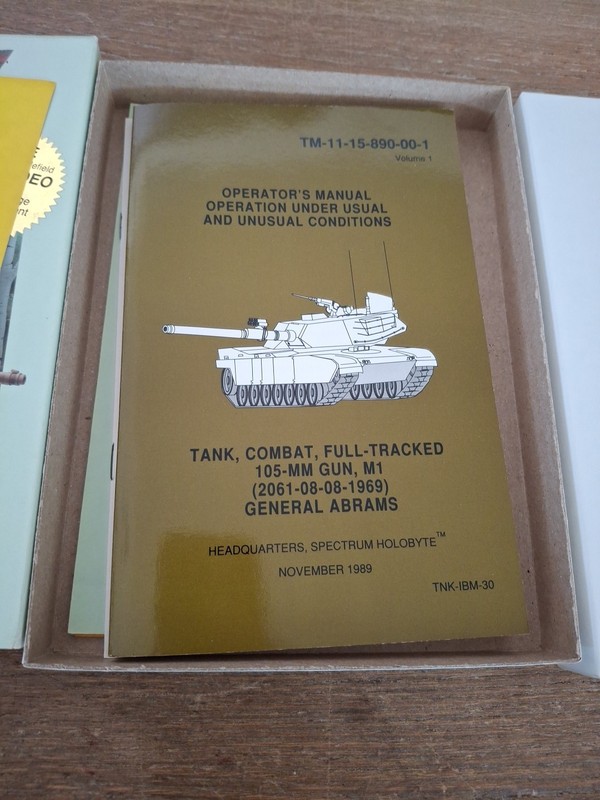 TANK The M1 Abrams Tank Simulation Big Box PC 5-1/4" & 3-1/2" Spectrum HoloByte gallery