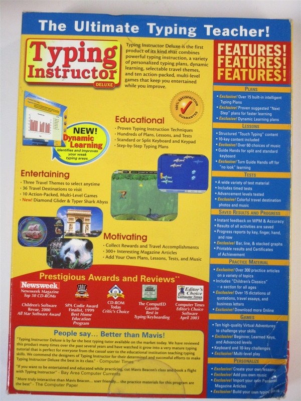 Software PC Typing Instructor Deluxe 16 NEW SEALED Box gallery