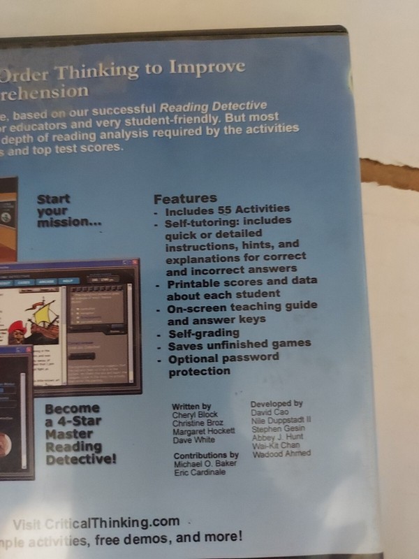 New Math Detective A1 Thinking Reading Writing Mathematics CD-Rom Grades 5-6#191 gallery