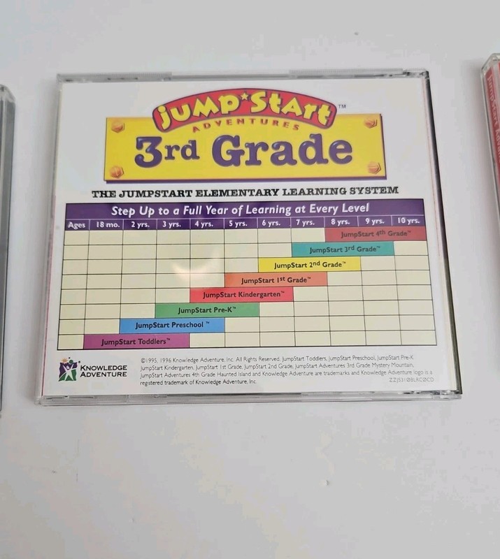 JUMP START Lot of 3 PC CD ROM Learning and Games Toddlers Preschool 3rd Grade gallery