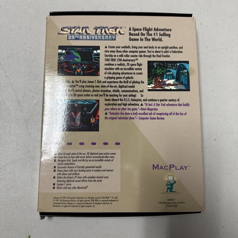 Vintage STAR TREK 25TH ANNIVERSARY PC Game MACPLAY 3.5 Floppy Disks gallery