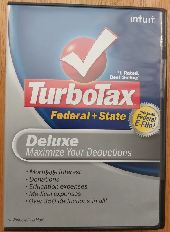 TurboTax Deluxe 2008 Federal & State for Windows & Mac Brand New gallery