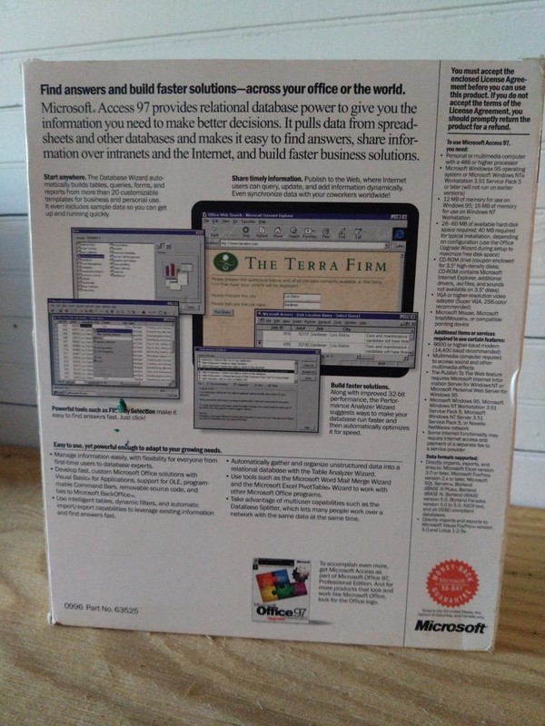 Microsoft Access 97 Upgrade Database Management System gallery