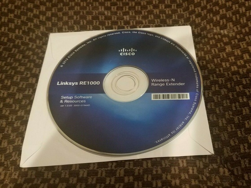 Cisco Linksys RE1000 Wireless N-Range Extender Setup Software & Resources CD