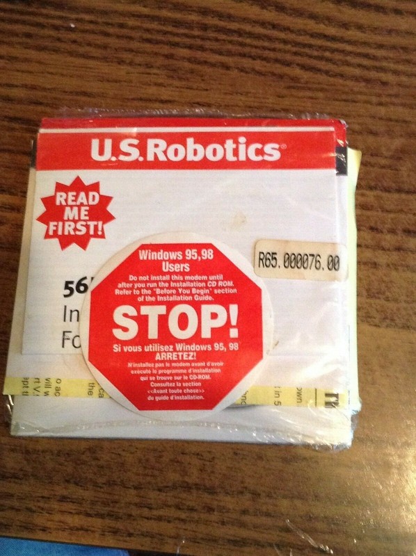 U.S. Robotics Installation CD For 56k PCI Faxmodem Software + Installation Guide