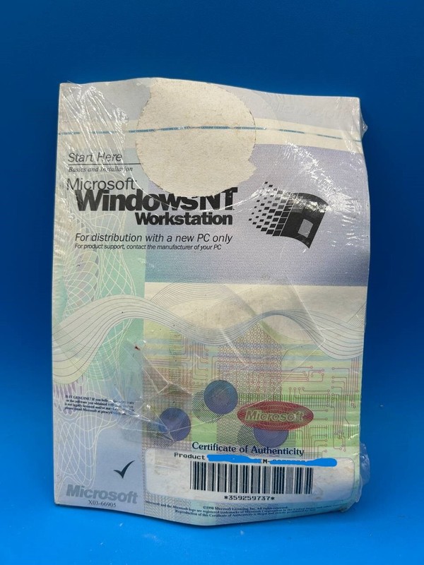 RARE Microsoft Windows NT Workstation 4.0 – Brand New SEALED CD Software LV16