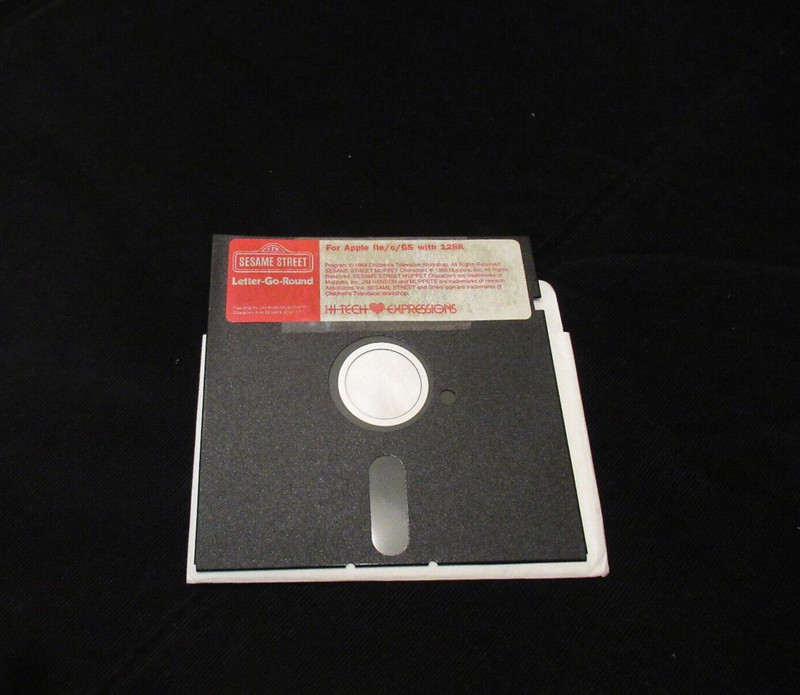 APPLE II FLOPPY DISK & INSTRUCTIONS - LETTER GO ROUND - HI-TECH EXPRESSIONS gallery