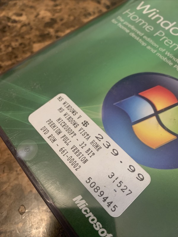 MICROSOFT Windows Vista Home Premium Full MS WIN 32 Bit DVD INSTALL