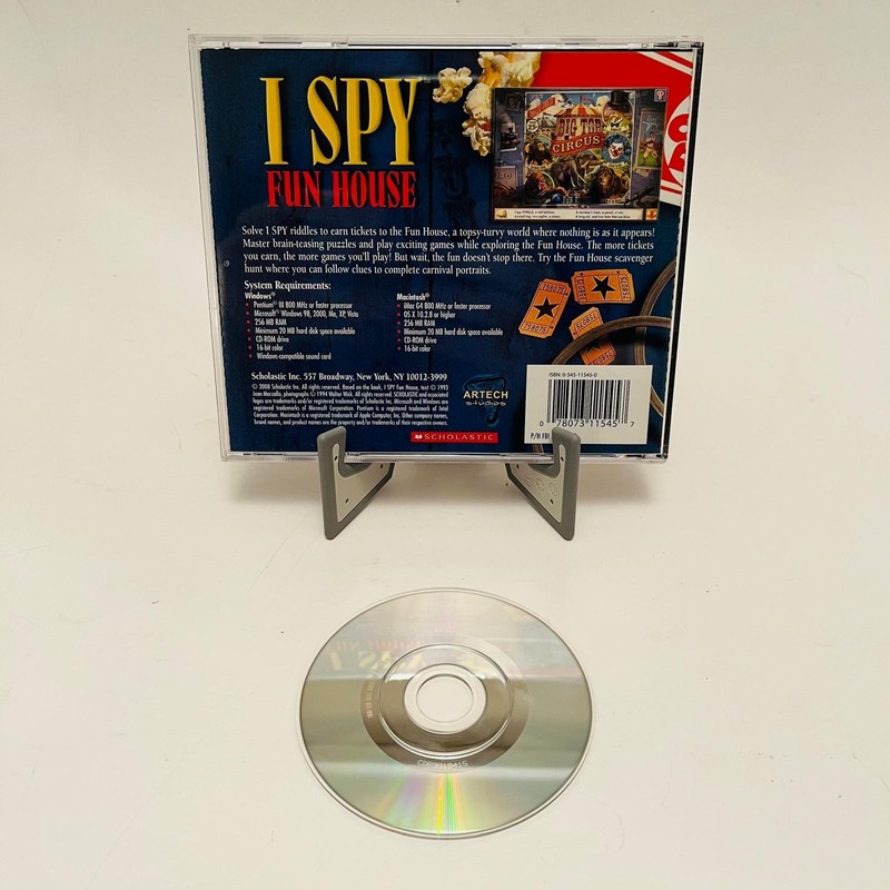 Scholastic I Spy Fun House Brain-Building Fun for Kids CD-ROM Game Language Arts gallery