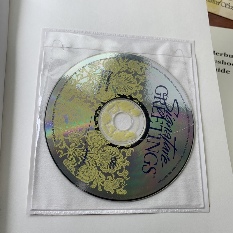 Broderbund The Print Shop Signature Greetings Software 1997 CD Manual BIG BOX gallery