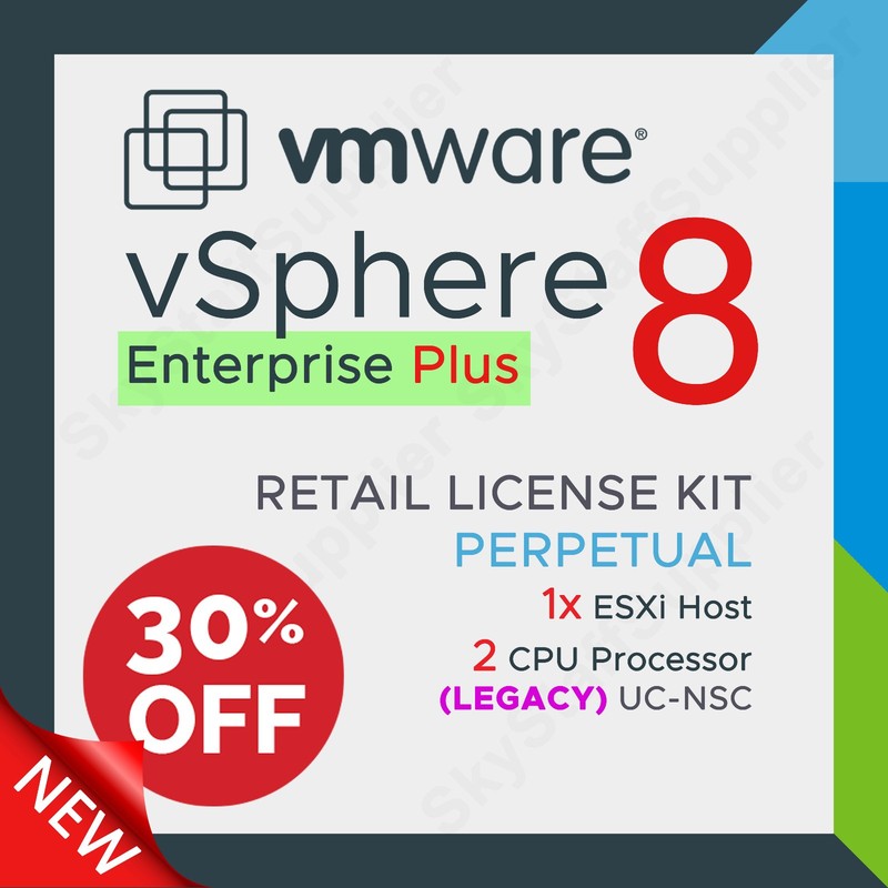 VMware vSphere Enterprise Plus v.8 Perpetual License 2 CPU - UC NSC RETAIL PACK gallery