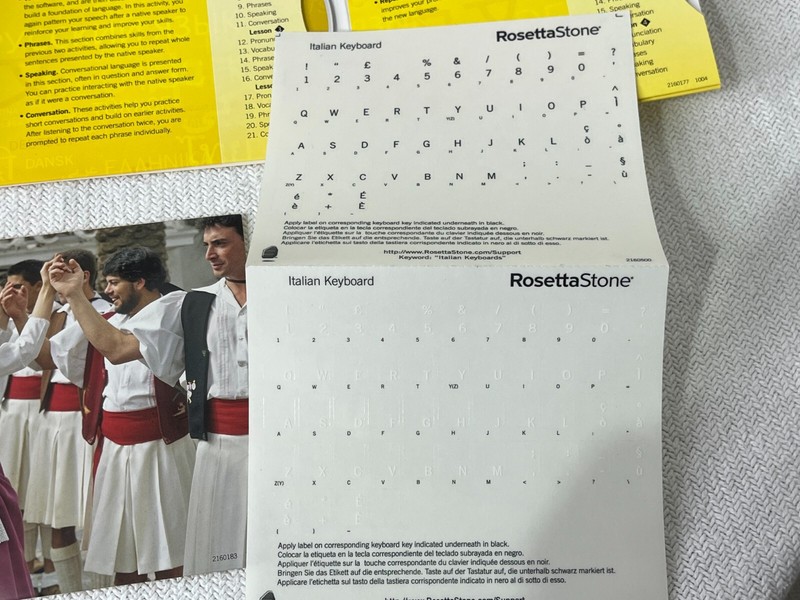 Rosetta Stone Italiano Level 1 Unit 1 to 4 Learn Italiano + headset gallery