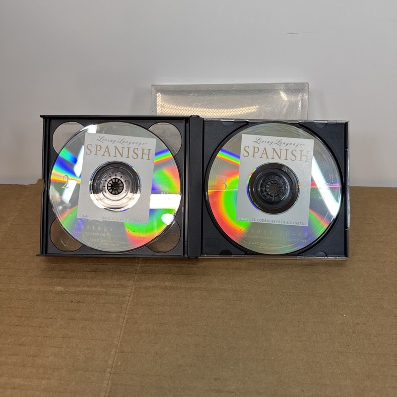 (1993 Crown Publishers) Living Language Spanish Lessons 1-40 (Three CDs) gallery