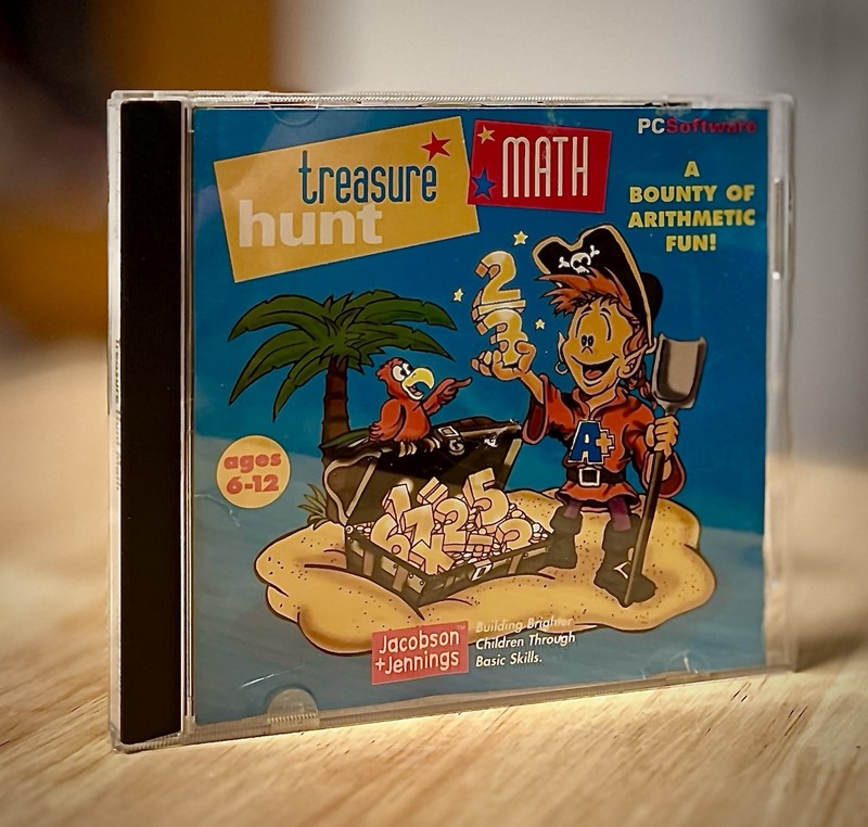 Treasure Hunt Math. A Bounty Of Arithmetic FUN! PC CD-ROM DOS WIN 3 Education